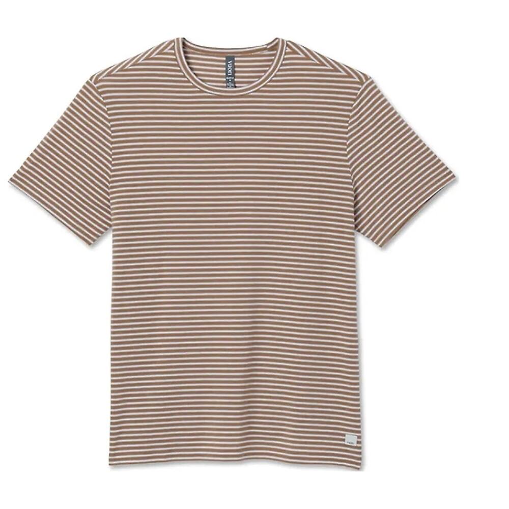Vuori Short Sleeve Current Stripe Tee Bronze Large